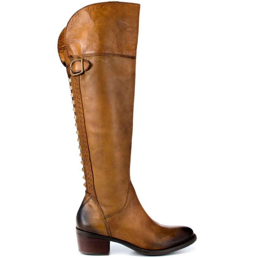 Vince Camuto Leather Knee-High Studded Boots
